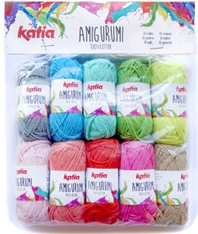 KATIA 100g Amigurumi = 10 Farben je 10 g = Sortiment 03