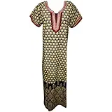 Indiatrendzs Women Nighty Cotton Printed Nightwear Maxi Nightgowns (Chest 44)