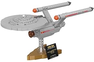 BlueBrixx Star Trek USS Enterprise NCC-1701 Star Trek Kit modellino per adulti, set di 525 pezzi con istruzioni stampate, compatibile con altre marche di blocchi a morsetto, 105438