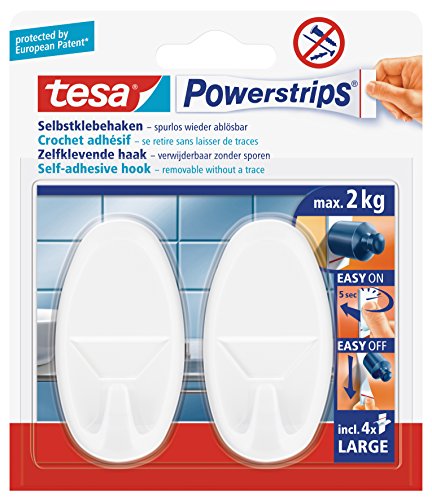 Powerstrips Haken Oval, weiss, 2 Stk