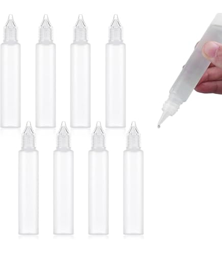 10 x 50 ml Flacons  aiguille Octopus, Flacons flexibles pour e-liquides de  shishas et de cigarettes lectroniques, huiles, peintures et colles, Flacons  en plastique LDPE vides pour vaporisateurs / Dpts/ Clearomiseur