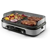 Philips Electric Grill 5000, Adjustable Temperature, 5 Levels, 2400 W | Table Grill with Dual Heat Zone, 200 cm&sup2;, Adjustable