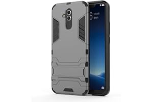 CHcase Huawei Mate 20 Lite Funda, 2in1 Armadura Combinación Heavy Duty Escudo Cáscara Dura PC + Suave TPU Silicona Case Cover con Soporte para Huawei Mate 20 Lite -Gray