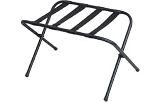 Mabel Home Metal Folding Luggage Rack Black, Suitcase Holder, Suitcase Rack