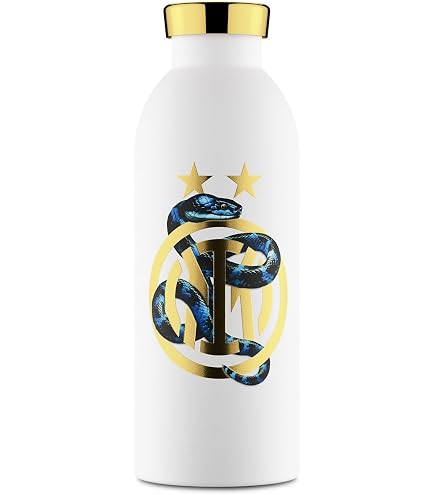 Gourde Isotherme Inter Milan - Blanc 500ml - Garde Le Chaud Et Le Froid 24h