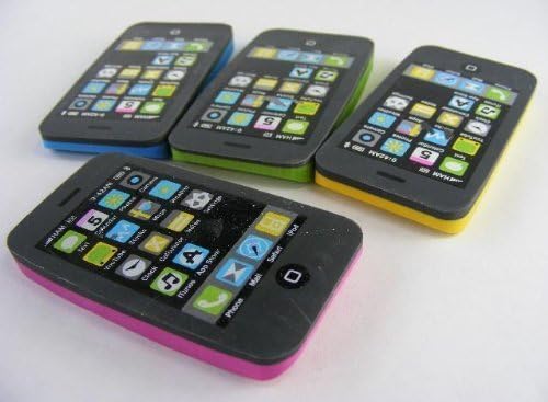 Genuine Kawaii 4 colour mobile erasers (4 pieces)