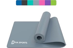 DIVA SPORTS Yoga Mat Extra Thick 15mm Non-Slip Pilates Workout Exercise Mat Soft Mat Carry Strap