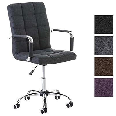 CLP Chaise de Bureau Deli V2 Tissu I Fauteuil de Bureau Ergonomique Hateur Réglable Confortable avec Accoudoir et roulettes Gris