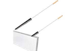 LIANGMAI Flexibel 120cm*5cm Heizkörperbürste OHNE HAARVERLUST Heizungsbürste - Ideal für die Reinigung von Flachheizkörpern