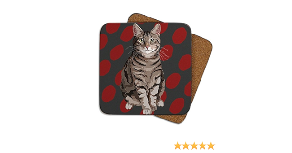 Download Leslie Gerry Animal Collection Tabby Cat Coaster Amazon Co Uk Kitchen Home PSD Mockup Templates