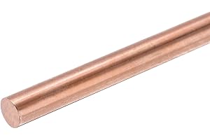 sourcing map Pure Copper Round Rod 8mm/0.31 Inch Diameter 330mm/13 Inch Length Solid Copper Rod Lathe Bar Stock for DIY Metal Craft Metal Working Hobbies