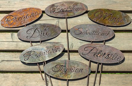 Schild Gartenschild Pflanztopfstecker Kräuter (Minze)