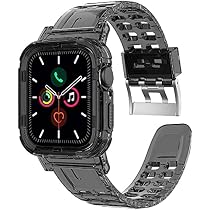 Transparent Black Silicone Watch Band 