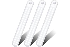 ‎MOSTOP Mostop LED Bewegungsmelder Schrankleuchten, 72 LED Schranklicht USB Rechargeable LED Sensor Licht Stick-on Cabinet Lights mit Magnetstreifen für Garderobe, Schrank, Treppe, 3 Pack