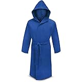 Irge Accappatoio Microfibra Cappuccio e Borsetta Unisex (Royal, L)