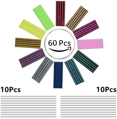 Hot Glue Gun Sticks, 80pack 12 Colors for Mini Hot Melt Glue Gun(20-30W)