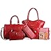 Produktbild Yao Luxury Leather 6 Pieces/Set Fashion Woman Composit Bag Handbag Crossbody Bag Red