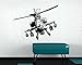 ColorfulHall 23.6" X 32.3" Black War Aeroplanes Army Helicopter Plane Wall Decal Wall Stikcer Removable Vinyl Wall decor Bedroom Kids Childrens Room Decoration