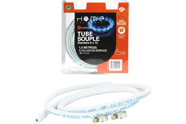 Home Equipement 90134 Tuyau de Gaz Butane 1,5 m 5 Ans