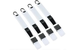 WEIQILE Cepillo de limpieza pequeño, 4 piezas de herramientas de limpieza para ranuras de ventana, cepillo de lavado para facilitar la limpieza del teclado y las persianas, la columna de riel deslizante de la