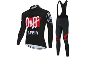 MOXILYN Abbigliamento Ciclismo Set Manica Lunga Completo da Ciclismo per Uomo con Imbottiti Silicone 20D ad Antivento asciugatura per MTB Ciclista Corsa All'aperto