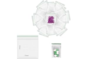 NCS35® Premium Grip Seal Ziplock Bags 200 (25mmx25mm) Clear Resealable Heavy-Duty Bags Ideal for Jewelry, Coins Bags, Medicine Bags, Craft Supplies, Zip Bag Gripseal Bags Clear Bags & More