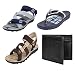 Bersache Men Canvas Combo Pack of 4 Sandal & Flip-Flop With Wallet RS.499.00
