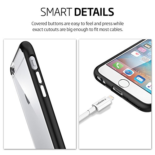 Spigen - Funda iPhone 6 6s  Carcasa con Tecnolog  a de coj  n de aire y protecci  n h  brida de ca  da  Negro