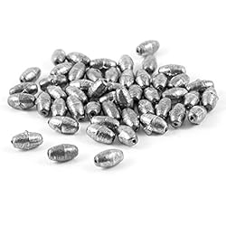 50 piezas 7,8 mm x 4,5 mm Pesca plomo Tackle Shots tableros de 1 g por pieza