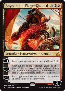 MTG - Rivals of Ixalan - Angrath, The Flame-Chained 152/196, Mythic Rare, New, Mint