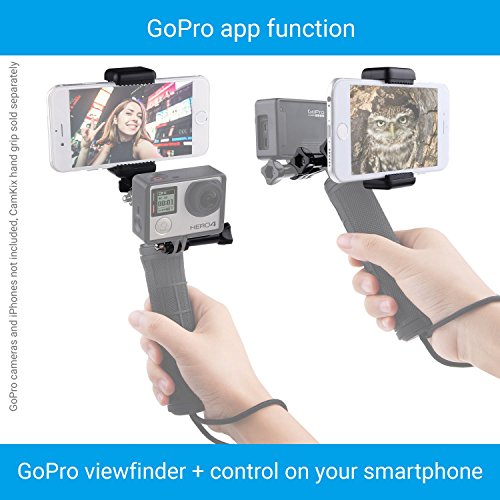Doppio Supporto per GoPro Hero, Porta Telefono Universale e Adattatore Treppiede - Registra video con 2 Angoli Camera Diversi Contemporaneamente - Utilizzare lo smartphone come un mirino e Controller per il tuo GoPro