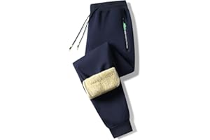 ZOXOZ Pantaloni Tuta Uomo Felpata Pile Foderato Fleece Termici Cotone Sportivi Joggers Pantaloni Cerniera Tasche Laterali