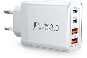 ZHIROAD Cargador USB C, 40W Cargadors Rapido 4 Puerto, Cargadors Carga Rapida QC 3.0, Cabezal Cargador Tipo C para iPhone 16 15 14 13, Samsung S25 S24 S23, Huawei, cargadors Multiple USB Carga Rapida