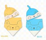 Hosaire Baby Bandana Mütze Geifer Baumwolle Lätzchen Beißringe Lätzchen Baby Dreieck Lätzchen Zahnen Lätzchen Speichel Handtuch Cap,Blau - 7