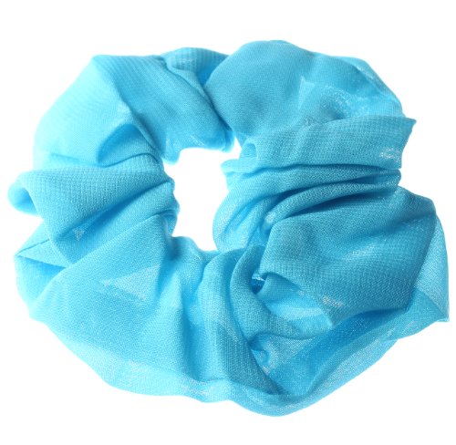 Hair Scrunchies Elastic Bobble Girls Ladies Gymnastics Sports Scrunchy Blue Plain Chiffon