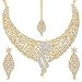 Sukkhi Gold Plated Australian Diamond Choker Necklace With Drop Earrings And Mangtikka Set For Womesn RS.419.00