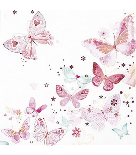20 Goldene Schmetterlings-Servietten, 33x33 Cm, 3-lagig – Perfekt Für Tischdeko & Basteln