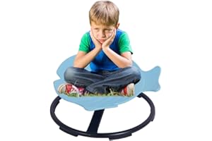 BAOBAJIU Sensory Spinning Carousel Chair for Kids 3-12 Years - Wobble Chair for Balance, Physical Therapy & Sensory Seating - Ideal Autism Toy Chair - Children's Desk Chair (Size : Sensory spinning chair ligh