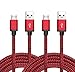Produktbild Micro USB Kabel Nylon, BeneStellar (2 Pack 1,8m) High Speed USB 2.0 A Male auf Micro B Synchronisations und Ladekabel für Android, Samsung, Huawei, HTC, Sony, Nexus, Xiaomi und mehr (Rot & Rot 1,8m* 2)
