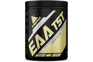 ‎PEAK PEAK EAA - TS-Technology - 500g Geschmack Lemon Ice Tea I Pulver I alle essentiellen Aminosäuren I Muskelaufbau I schnell resorbierbar I vegan I B - Vitamine