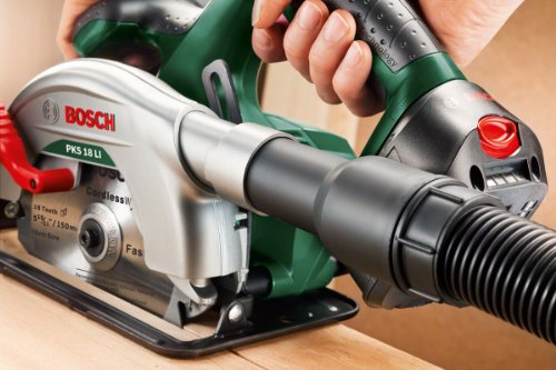 Bosch DIY Akku-Kreissäge PKS 18 LI, ohne Akku, Sägeblatt, Parallelanschlag (18 V, 2,5 Ah, Kreissägeblatt-Nenn-Ø 150 mm) - 6