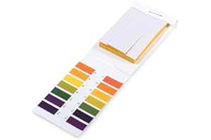 VEESPER Papier PH, papier de tournesol PH 1-14, papier de test d'acide alcalin, kit de test de tournesol d'eau portable, bandelettes de test de pH en papier de tournesol, 1 paquet (80 pièces)
