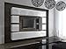 Produktbild HomeDirectLTD FUTURE 17 Moderne Wohnwand, Exklusive Mediamöbel, TV-Schrank, Neue Garnitur, Große Farbauswahl (Schwarz MAT base/Schwarz HG front) (Front: Hochglanz Weiß/Korpus: Matt Weiß)