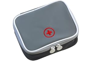 Jiacheng29 Trousse de premiers secours, mini organiseur portable pour médicaments, gris