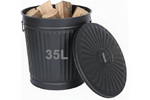 Home&Decorations vintage rubbish bin, waste basket, laundry basket, bucket with a lid, bin with carry handles