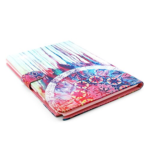 Galaxy Tab A 9.7 SM-T550 Hülle, Deenor Cute Colorful Design Flip Tasche PU Leder Abdeckung Stand Schutzhülle für Samsung Galaxy Tab A 9.7 SM-T550. (Painted Campanula) - 6