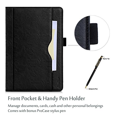 ProCase Samsung Galaxy Tab S3 9.7 Fall, Stand Folio Case Cover für Galaxy Tab S3 Tablette (9,7 Zoll, SM-T820 T825), mit mehreren Betrachtungswinkeln, Dokumentenkarte Tasche -Schwarz - 5