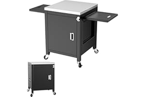GFTIME Chariot de barbecue 140 x 65 x 89 cm - Chariot de cuisine portable avec 2 tables d'appoint pliantes - Table de barbecue pour fours à pizza Onni - Cuisine extérieure pour Ninja Woodfire et Weber