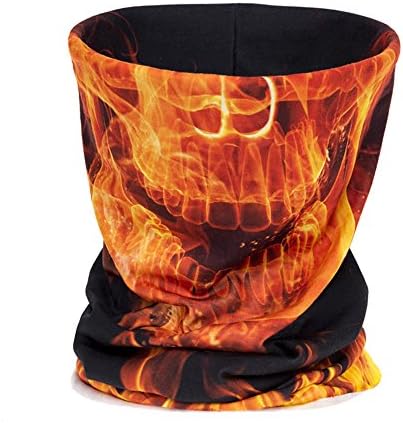 Chill Skill 3D Full Print Face Mask Bandana Polyester Multi Scarf Warmer for Snowboard Skiing Motorcycle Biking (firescull)