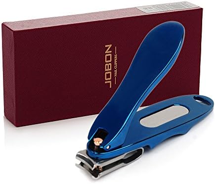 Nail Clippers 360 Degree Rotation Stainless Steel Fingernail and Toenail Nail Cutter Best Nail Care for Men and Women - Blue